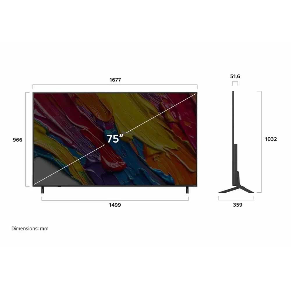 LG 75 Inch QNED82A6A QNED 4K Smart TV with AI Magic Remote & webOS25