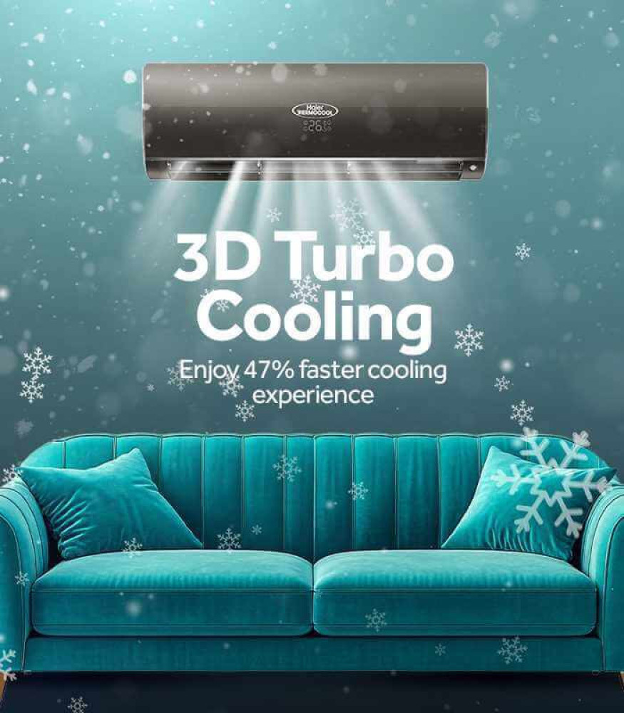 Haier Thermocool 1.5HP GenPAL Inverter AC HSU-12CIFP-SB01 – 70% Energy Saving, UVC Sterilization & Self-Cleaning