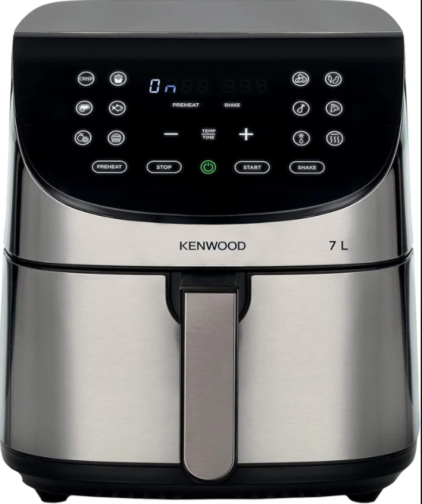 Kenwood Digital Air Fryer XXXL 7L – 1800W – Max Crisp Function + Multifunction Cooking – Silver/Black (HFM80)