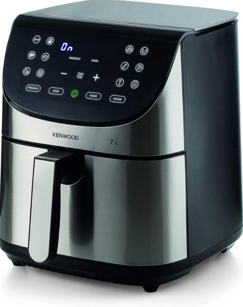 Kenwood Digital Air Fryer XXXL 7L – 1800W – Max Crisp Function + Multifunction Cooking – Silver/Black (HFM80)