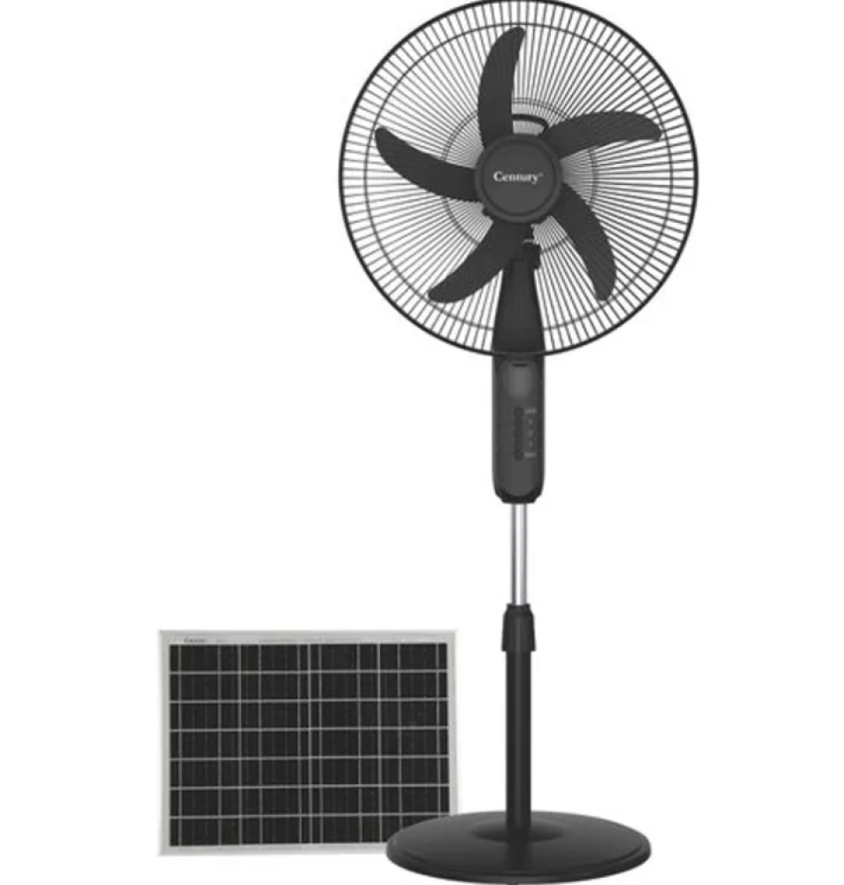 Century 18" AC/DC Standing Fan With A 20W Solar Panel - FRC-45-DC2