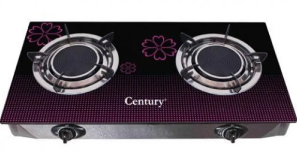 Century Stainless Steel Gas Stove CGS-201-B - Tempered Glass Top