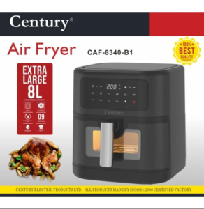 Century 8L Digital Air Fryer CAF-8340B1 – Rapid Air Technology + Visible Window