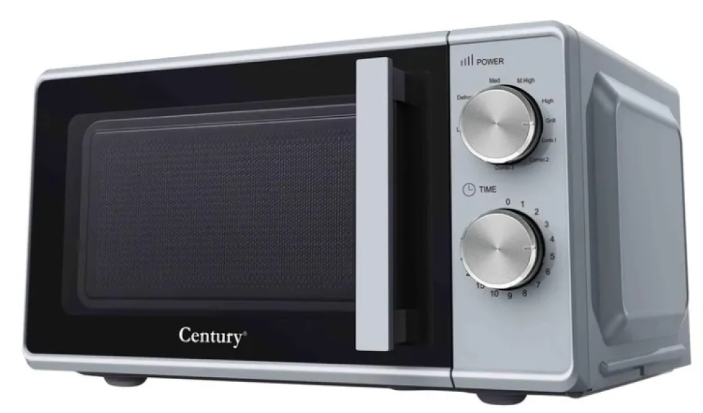 Century 20L Microwave Oven with Grill CMV-20L-F – 700W Rapid Heating (Silver)