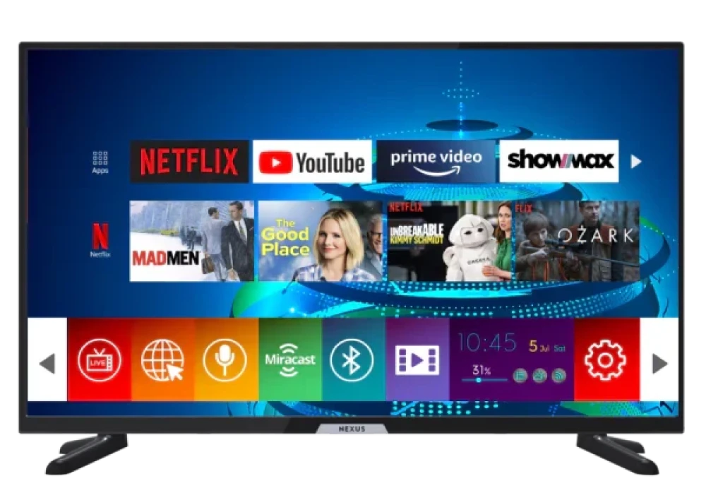 Nexus NX-TV55 55-Inch 4K UHD Smart TV – HDR, Dolby Audio, Smart Energy Saving