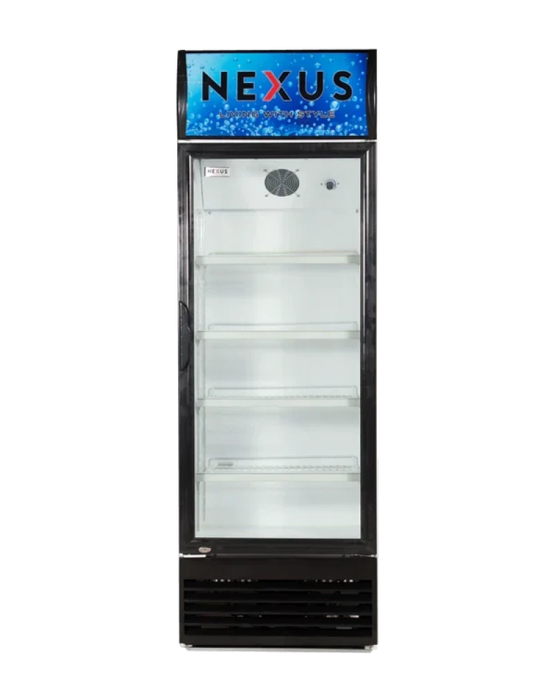 Nexus NX-401 401-Litre Showcase Chiller – Toughened Glass Door, Super Cool Mode, Smart Temperature Control