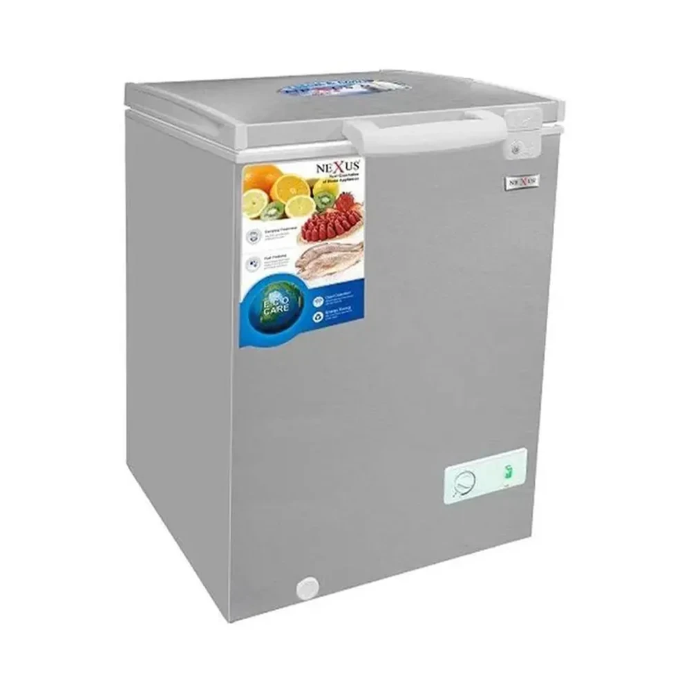 Nexus 100L Chest Freezer – NX-150HCE Silver (Fast Freezing + A+ Energy Rating)