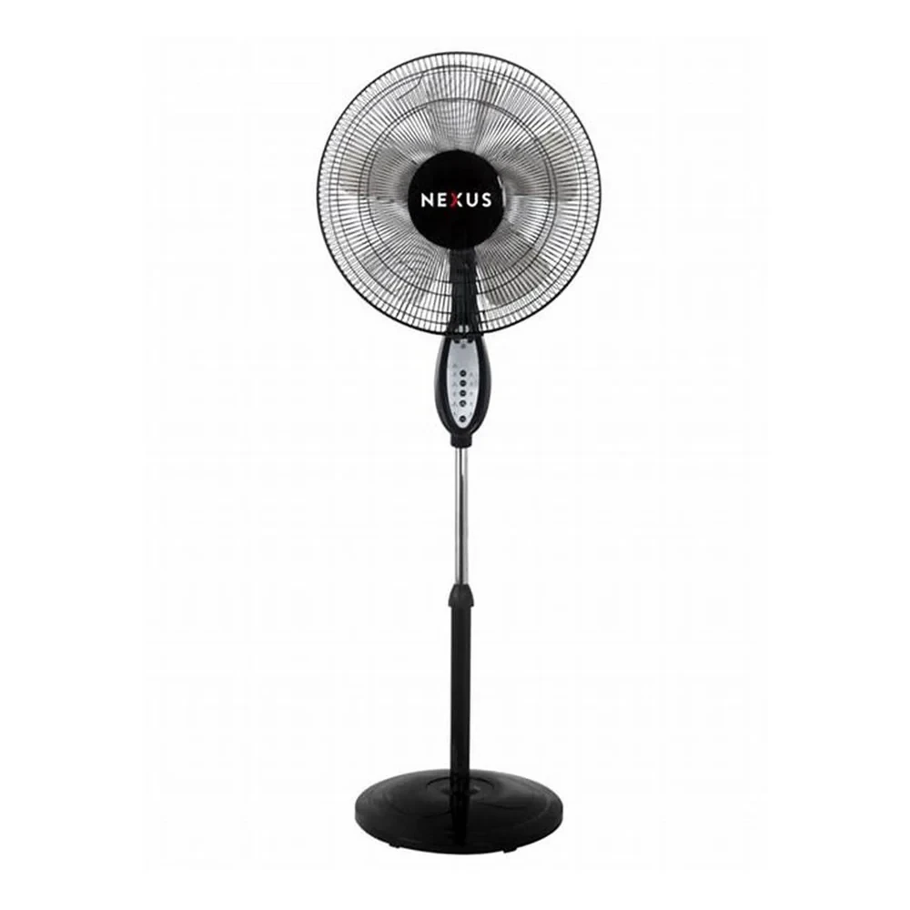 NEXUS NX-6416 16” Standing Fan – Portable Black Fan with Oscillation