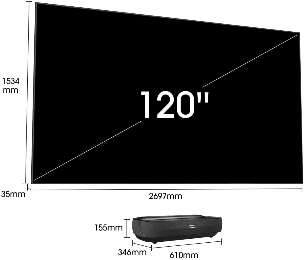 Hisense 120 Inch L9 Laser 4K Smart TV – Triple-Laser Cinematic Experience