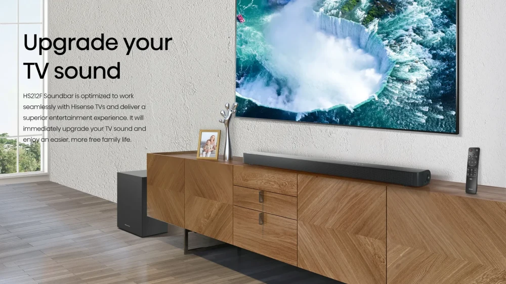 Hisense HS212 2.1Ch Soundbar with Wireless Subwoofer – 120W Powerful Bass