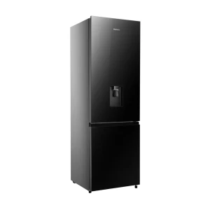 Hisense 349DR 349L Bottom Freezer Refrigerator – Black Glass Doors with Water Dispenser