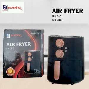 Sonik Japan 6.0 Litres AIR FRYER With 360° Heating Rotation