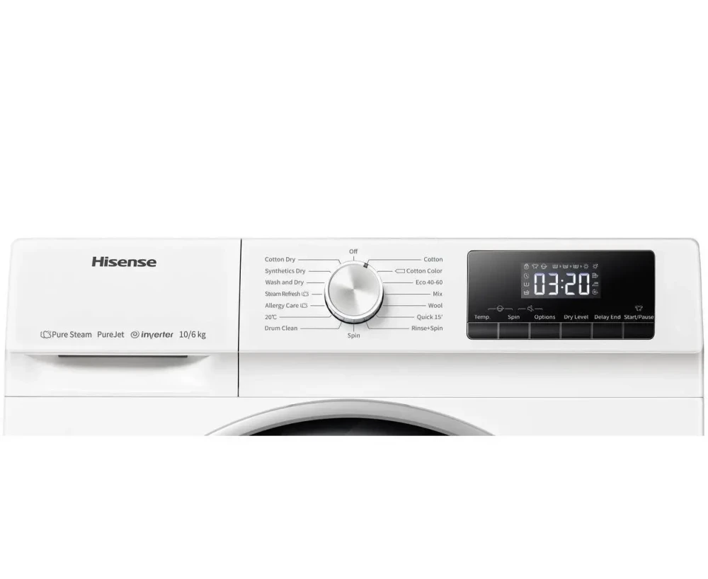 Hisense Front Load Wash & Dry 10/6KG Washing Machine (WDQY1014T) – Compact & Efficient Laundry Solution