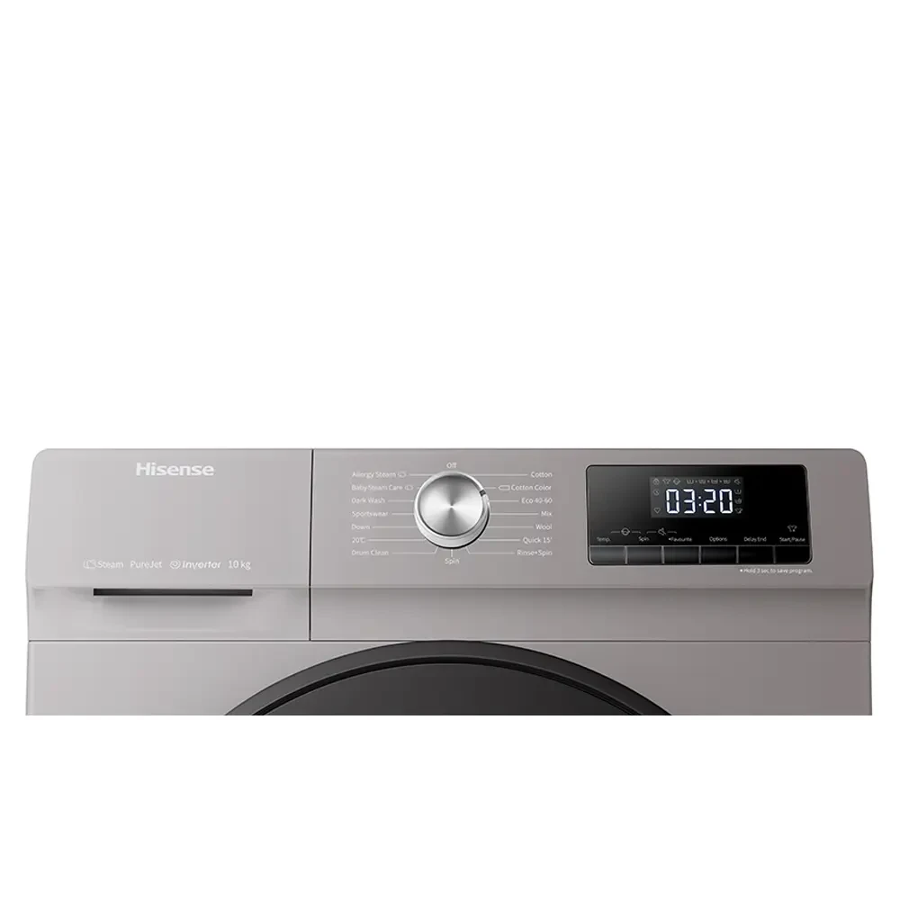 Hisense Front Load Wash & Dry 10/6KG (WD3Q1043BT) Washing Machine – Inverter, Steam Care, Quick Wash