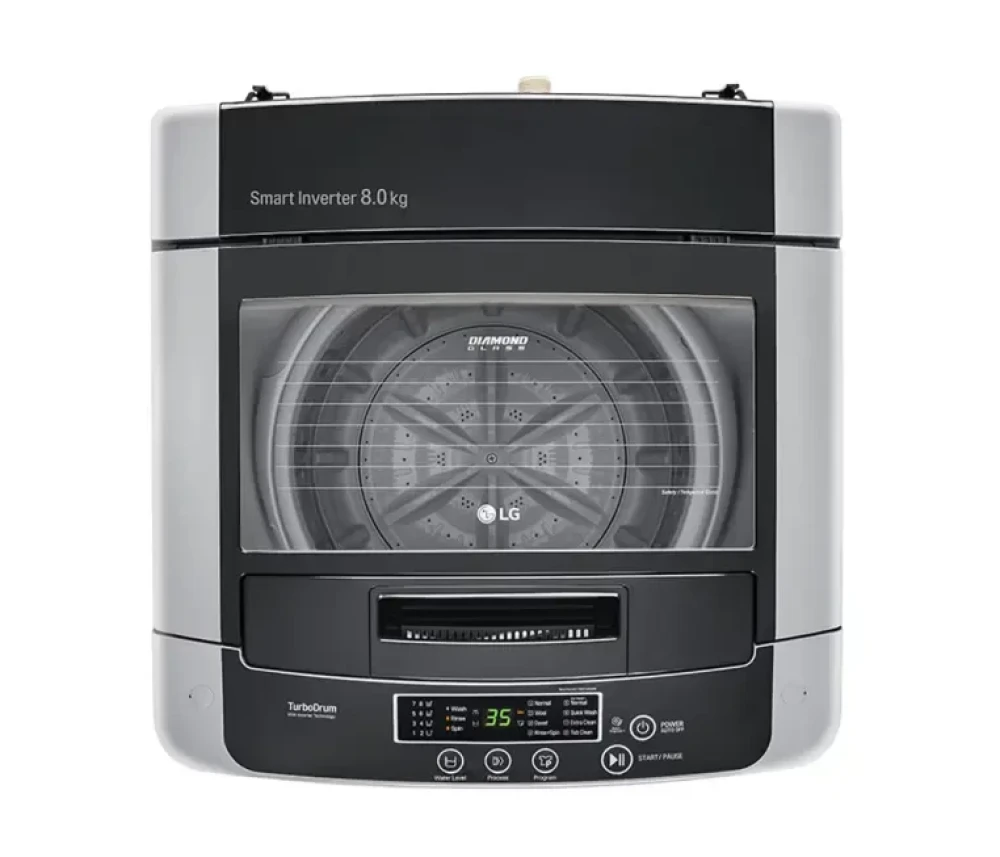 LG Top Load 8KG (T8585NDHV) Washing Machine – Smart Inverter, TurboDrum™, Punch+3