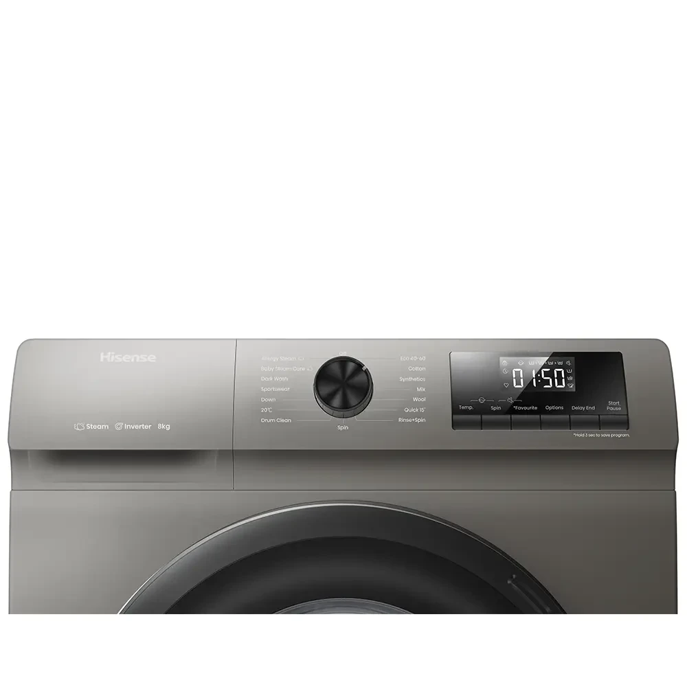 Hisense Front Load 8KG Washing Machine (WFQP8014T) – Smart Wash, Energy Efficient & Durable