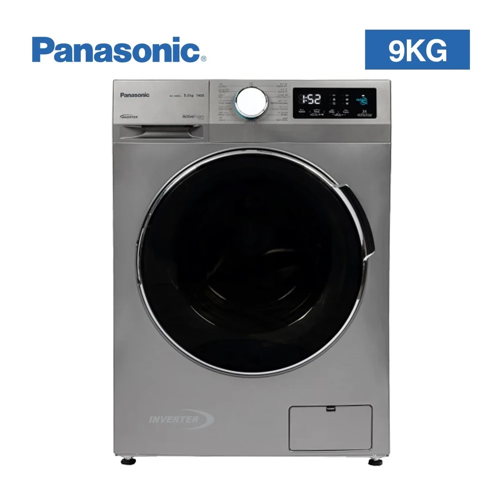 Panasonic 9KG Inverter Front Load Washing Machine NA-18MG1LAS – 1400rpm, ActiveFoam, Gentle Abaya Wash