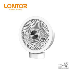 LONTOR 6INCH MODERN MINI REXCHARGEABLE TABLE FAN CTL-MF025-6