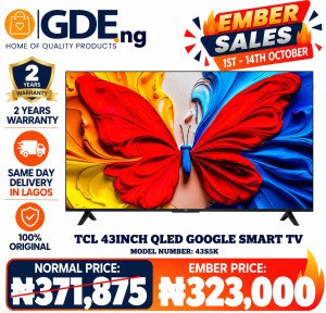 TCL 43 Inch QLED Google TV 43S5K Slim Smart TV