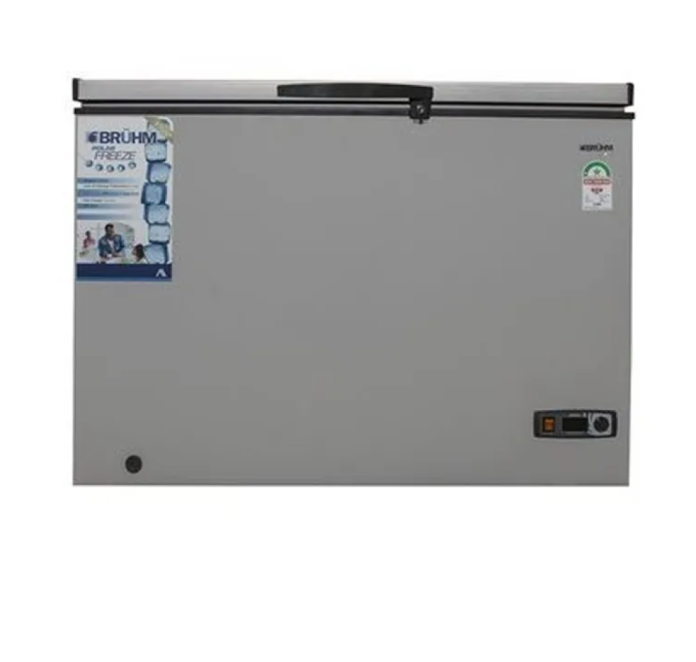 Bruhm 200L Chest Freezer BCS-210MR – Super Freezing Deep Freezer with LED Light, Silver
