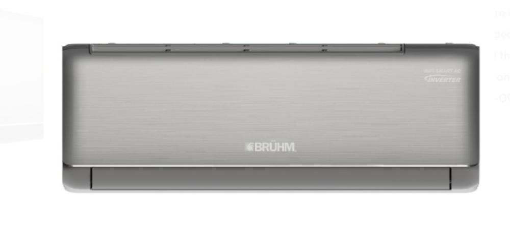 Bruhm 1.5HP Smart Inverter Split AC BAS-12ICQB – R32, 12000BTU, Dark Silver, Fast Cooling