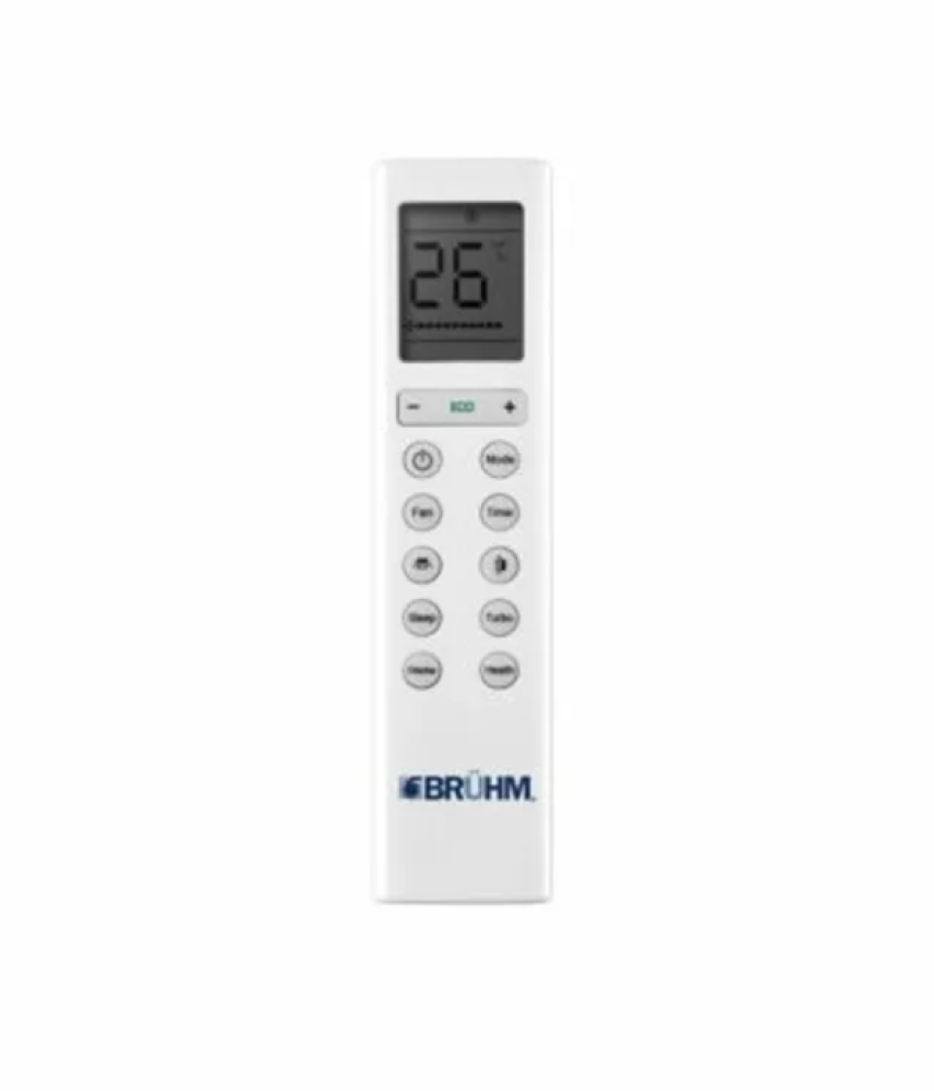 Bruhm 1.5HP Split Air Conditioner BAS-12RCEW – R410, Golden Fin, Turbo Cooling, Anti-Bacteria Filter