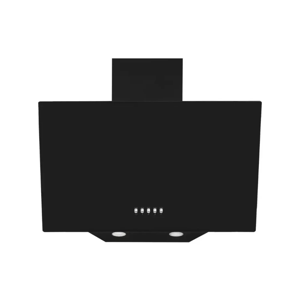 Maxi 60cm Angled Curved Black Glass Kitchen Hood (D001BL)