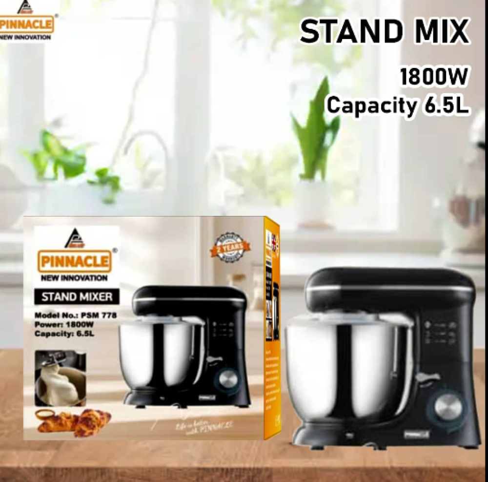 Pinnacle Stand Mixer PSM-778 6.5L 1800W Stainless Steel Bowl