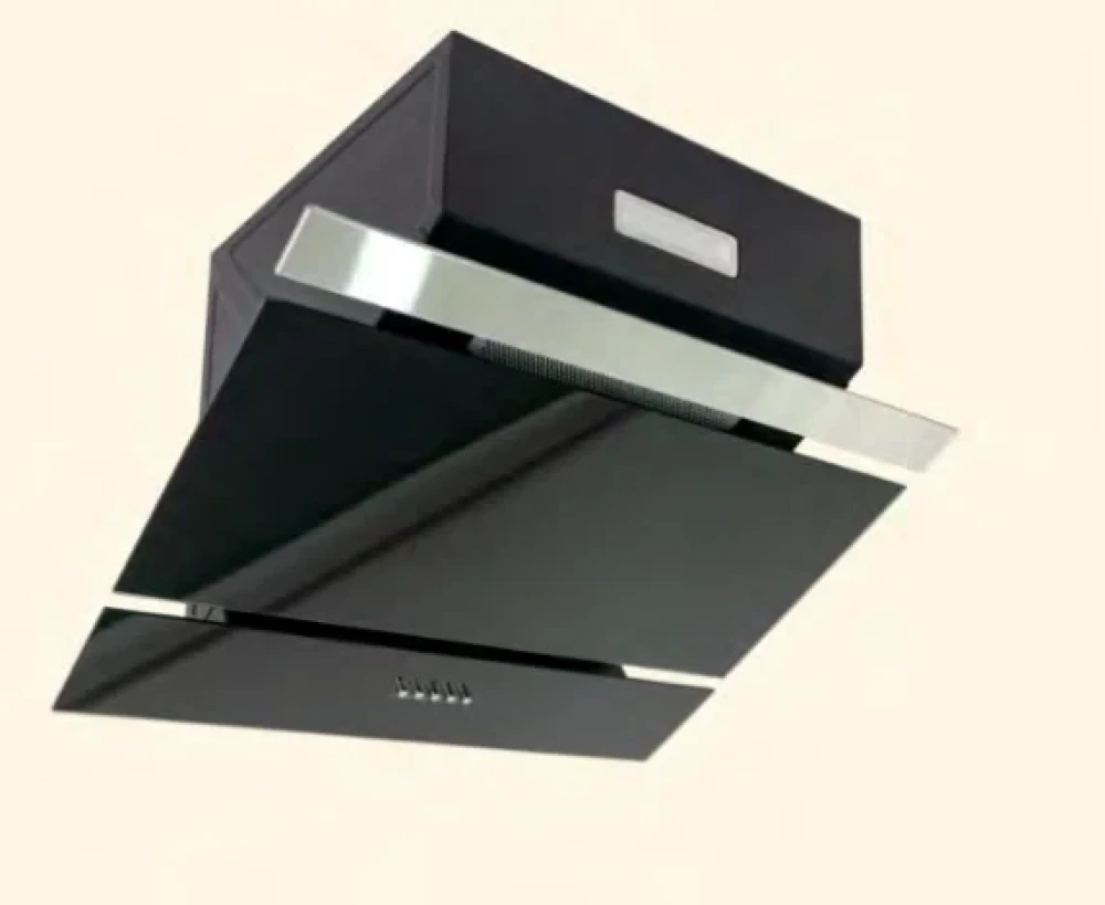 Royal 60cm Angled Kitchen Hood RBCH60MG8 Black Glass