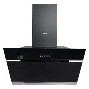 Royal 90cm Angled Kitchen Hood RBCH60MJ76 Black Glass