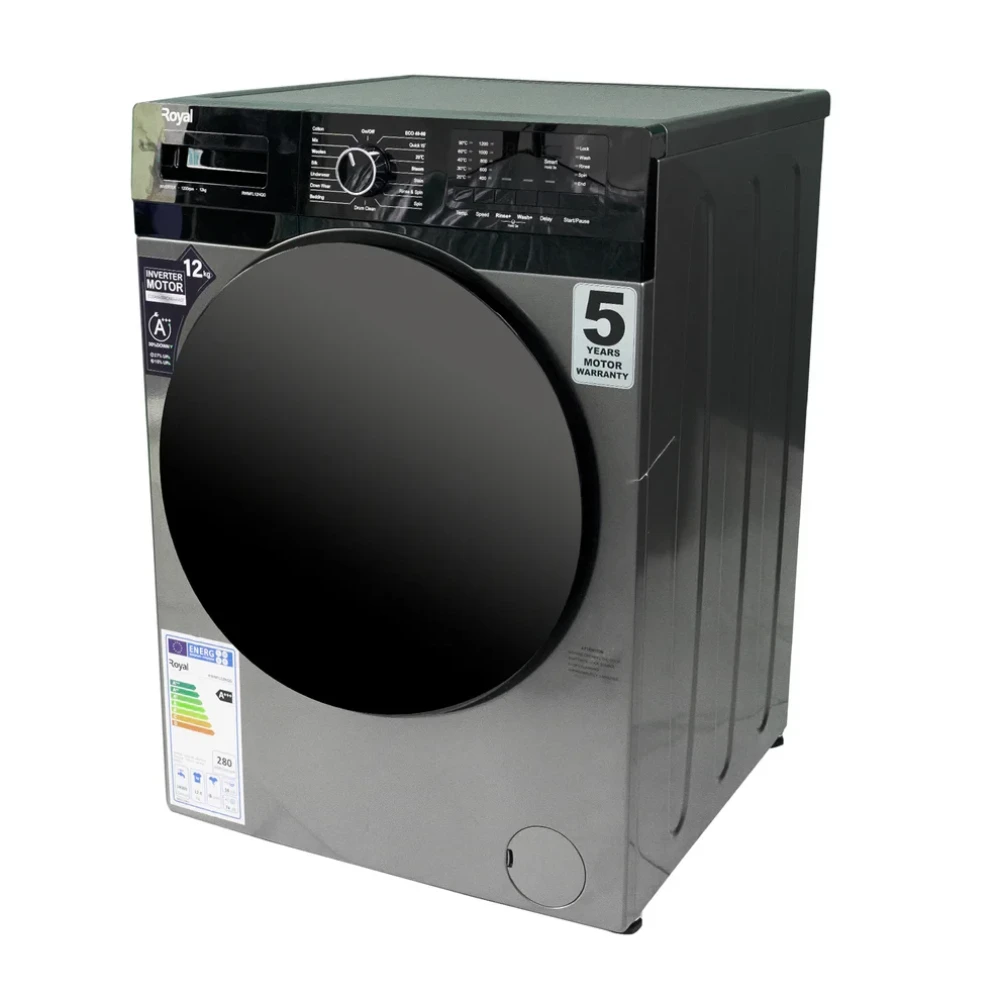 Royal 10KG Front Load Washing Machine RWFL10XQG with Anti-Bacterial Mode and 16 Programs