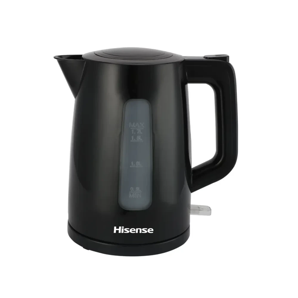 Hisense H17KBKS1 Electric Kettle 1.7L 2200W - Fast Boil Black Cordless Kettle