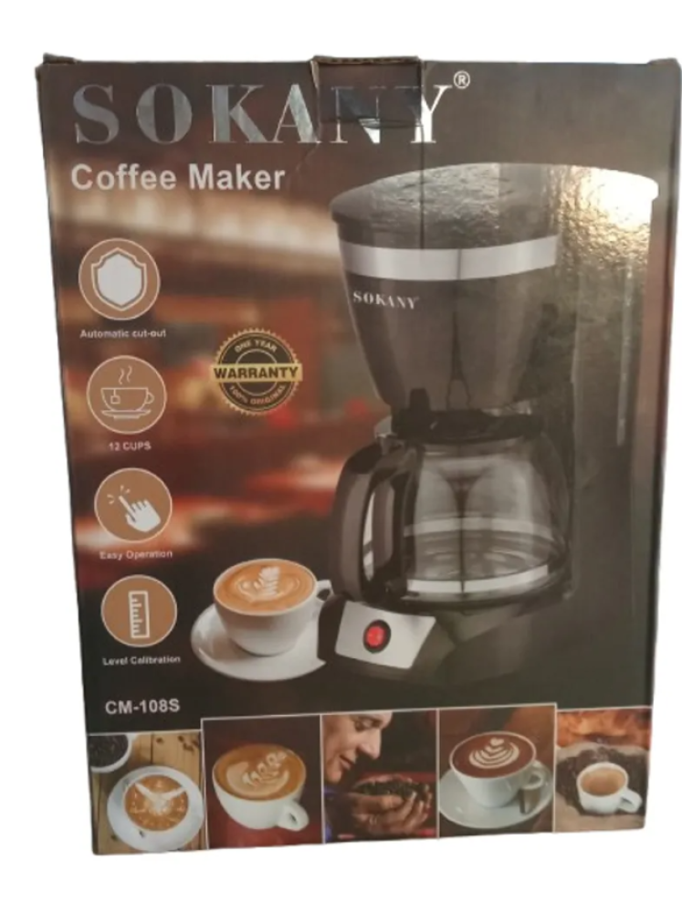 Sokany CM108S Coffee Maker 950W Compact Multi-Function Brewer