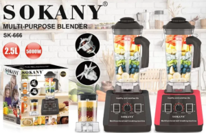 Sokany SK-666 2.5L Multipurpose Blender 5000W Ergonomic Design