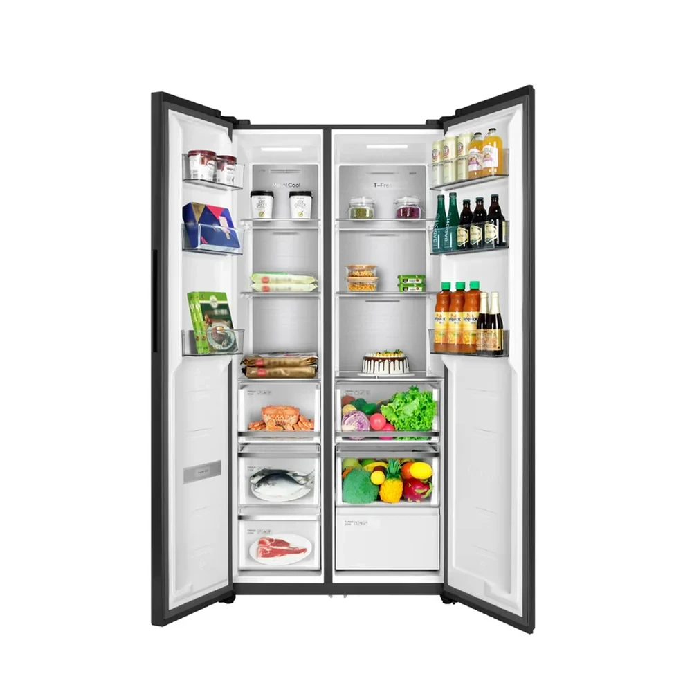 TCL P572SBBN 572L Side-by-Side Refrigerator Black PCM – No Frost, Twin Eco Inverter