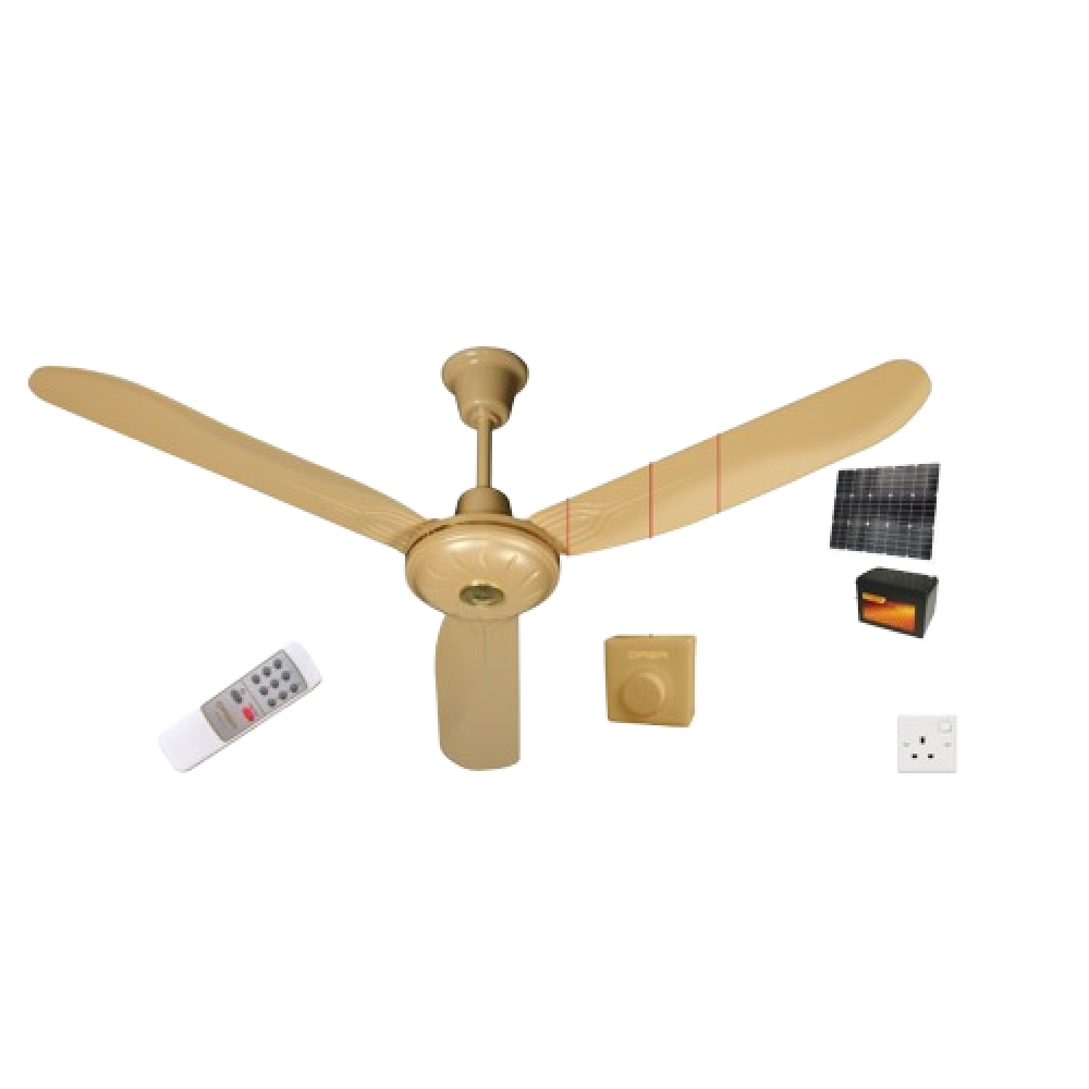 QASA 56INCH DC/AC SOLAR INVERTER CEILING FAN WITH REMOTE CONTROL QCF-56C acdc1