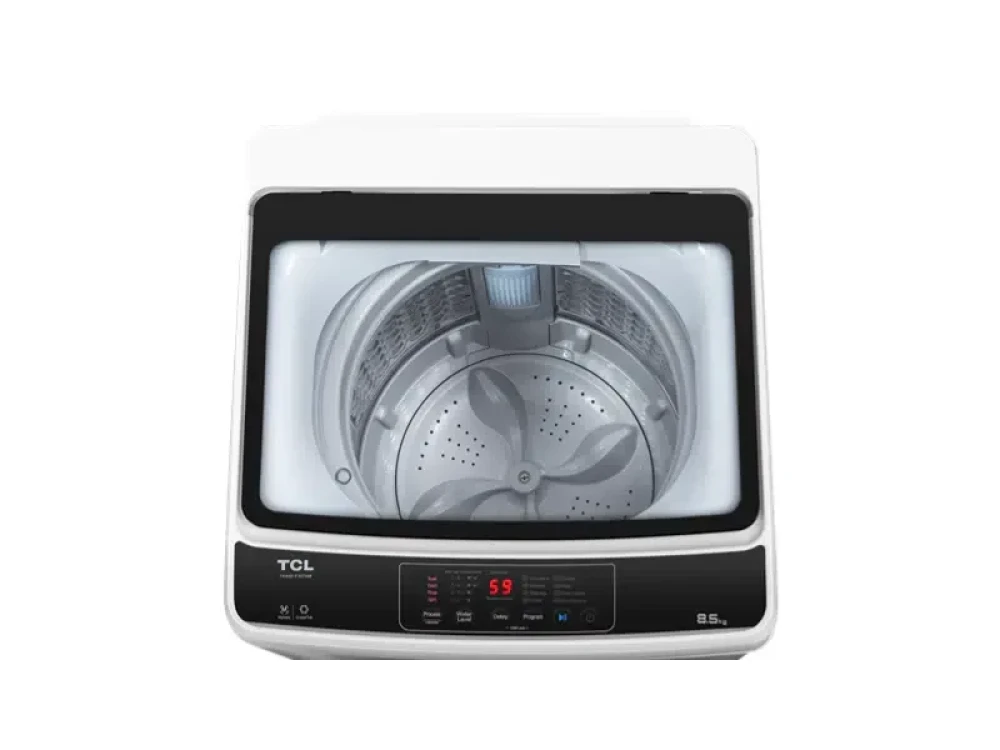 TCL 8KG Top Load Washing Machine – Grey (F708TL), PDS Pre-dissolution, Drum Clean, LED Display