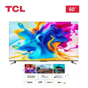 TCL 50 Inch QLED 4K Google TV (50C645) – Dolby Vision·Atmos, HDR10+, 120Hz Game Accelerator