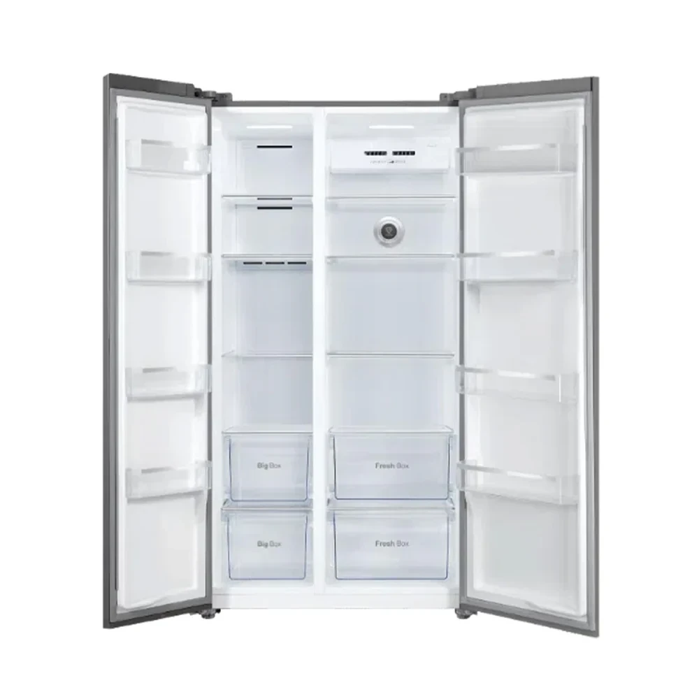 TCL 571L Side-by-Side Refrigerator – No Frost, Twin Eco Inverter, Silver (P650CD)