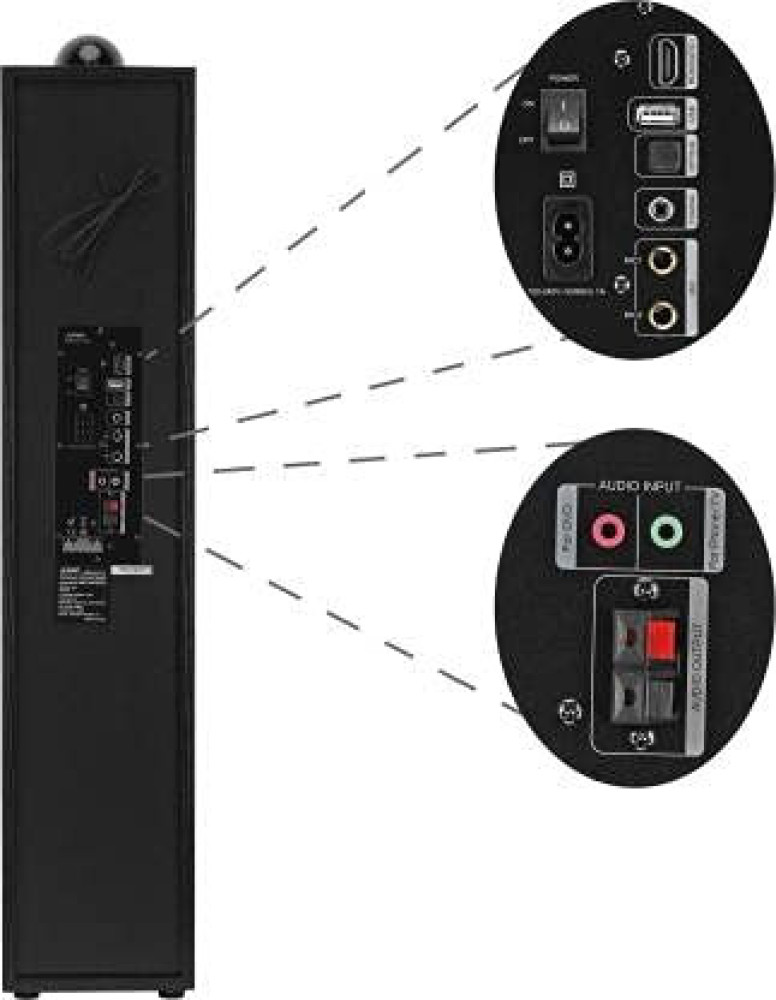F&D T-70X 160W Tower Speaker with Bluetooth, Wireless Streaming & Powerful Sound – Black