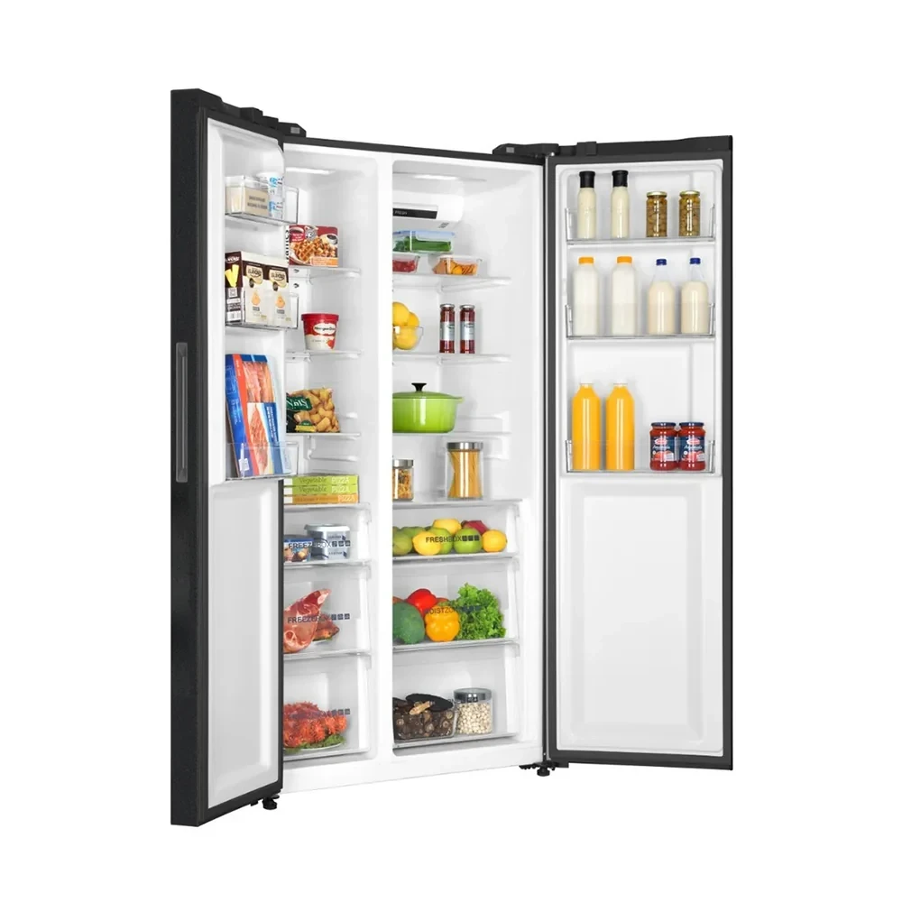 Haier Thermocool 619L Side-by-Side Refrigerator (HRF-619SI(B)) – Inverter, DEO Fresh, Black Glass Finish