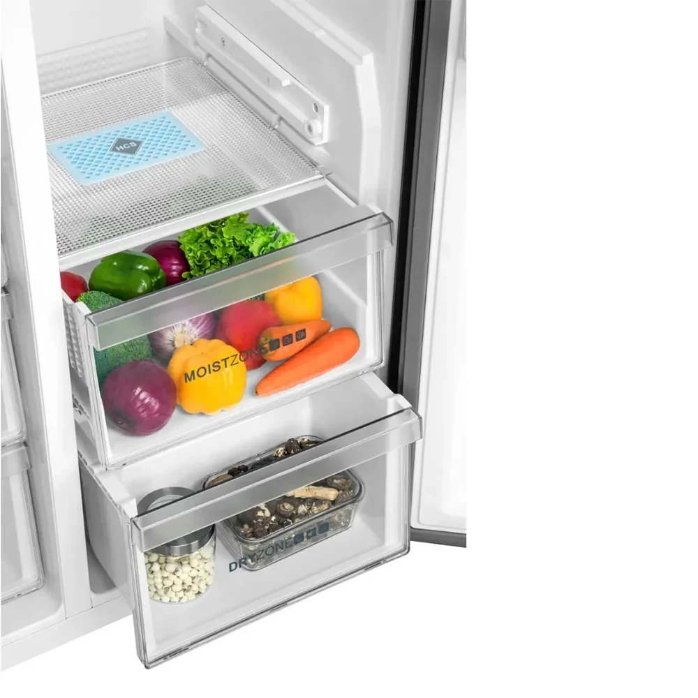 Haier Thermocool 619L Side-by-Side Refrigerator (HRF-619SI(B)) – Inverter, DEO Fresh, Black Glass Finish