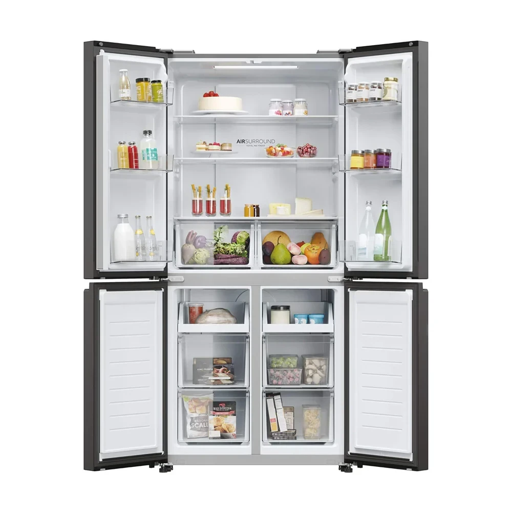 Haier 525L Side-by-Side Refrigerator with Inverter & No Frost – HRF-525SS (Silver)