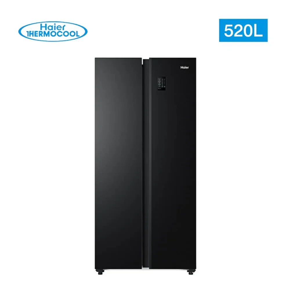 Haier 520L Side-by-Side Refrigerator with Inverter & No Frost – HRF-520IBS (Black)
