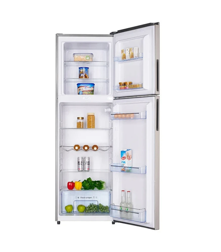 Haier 355L Double Door Refrigerator with Jumbo Freezer – HRF-355BLUX (Silver)