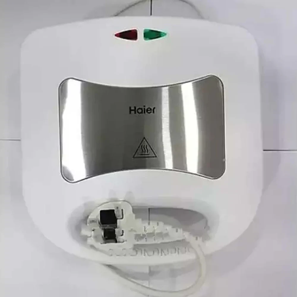Haier 2-Slice Sandwich Maker – Non-Stick Plates & Quick Heating | Black (100105458)