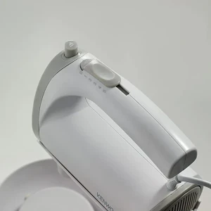 Kenwood 300W Hand Mixer – 5 Speeds + Turbo with Kneaders | HMP20 (White & Silver)