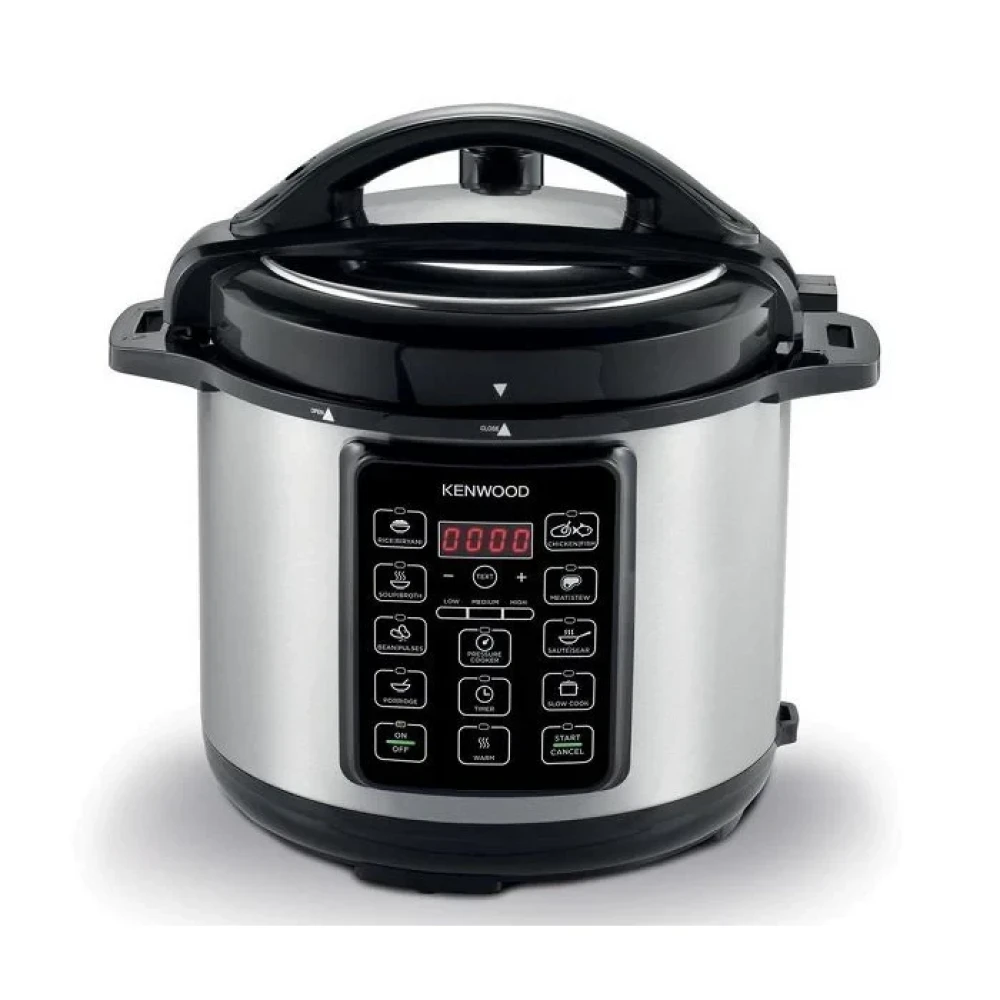 Kenwood 6L Electric Pressure Cooker – 1000W with 14 Programs | PCM60 (Steel & Black)