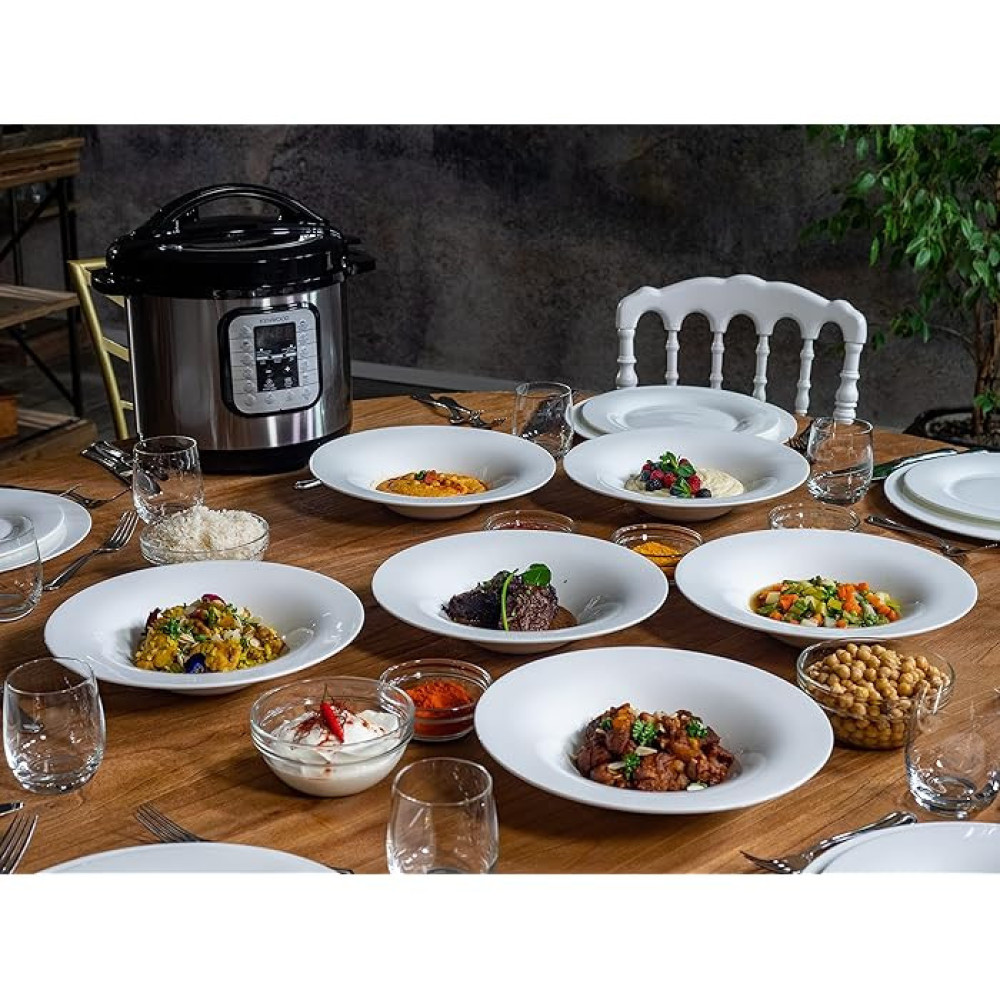 Kenwood 6L Electric Pressure Cooker – 1000W with 14 Programs | PCM60 (Steel & Black)