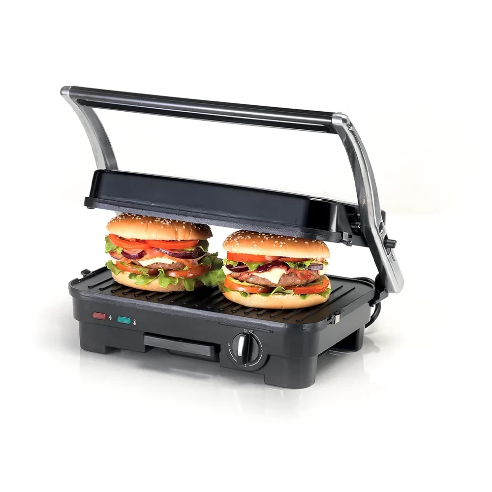 Kenwood 1800W Heat Grill – Non-Stick Contact Grill with Fat-Draining Tray | HGM50
